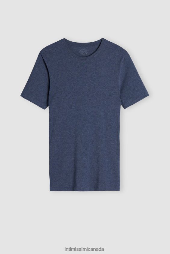 Apparel CA Intimissimi Men Stretch Supima Cotton T-Shirt 5210-Denim Blue Blend DD6R6T267