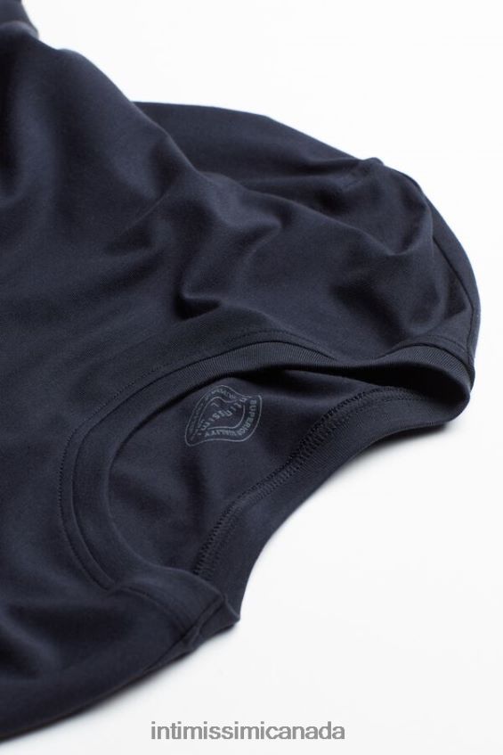 Apparel CA Intimissimi Men Stretch Supima Cotton T-Shirt 800-Midnight Blue DD6R6T281