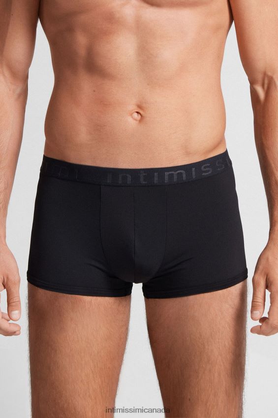 Underwear CA Intimissimi Men Boxer Shorts in Microfibre with Logo 019-Black DD6R6T148