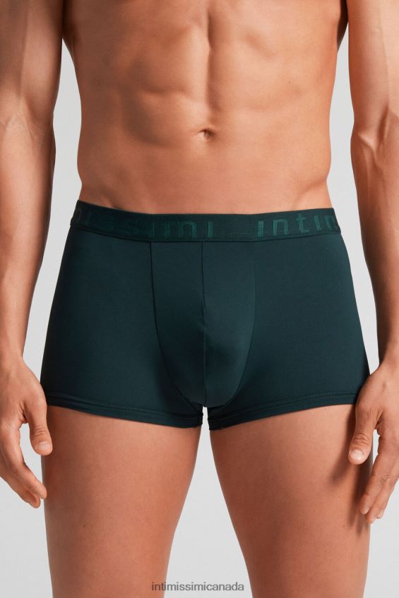 Underwear CA Intimissimi Men Boxer Shorts in Microfibre with Logo 132J-Dark Green DD6R6T15