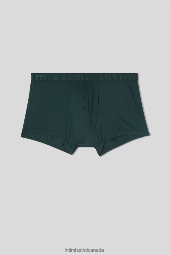 Underwear CA Intimissimi Men Boxer Shorts in Microfibre with Logo 132J-Dark Green DD6R6T15