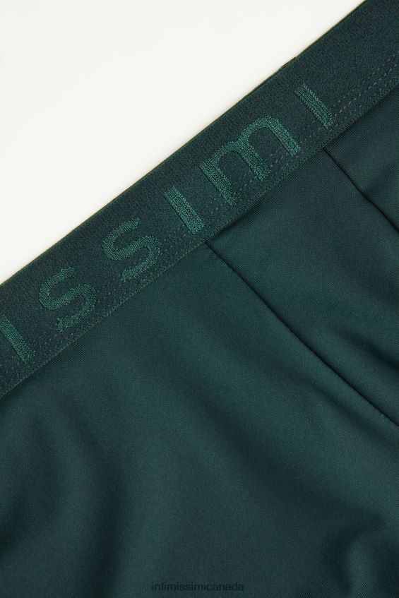 Underwear CA Intimissimi Men Boxer Shorts in Microfibre with Logo 132J-Dark Green DD6R6T15
