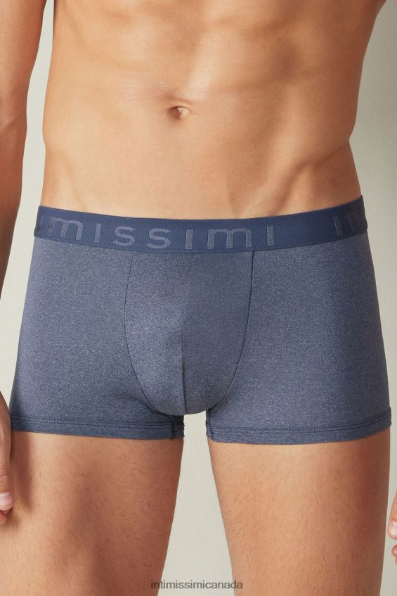 Underwear CA Intimissimi Men Boxer Shorts in Microfibre with Logo 5210-Denim Blue Blend DD6R6T110
