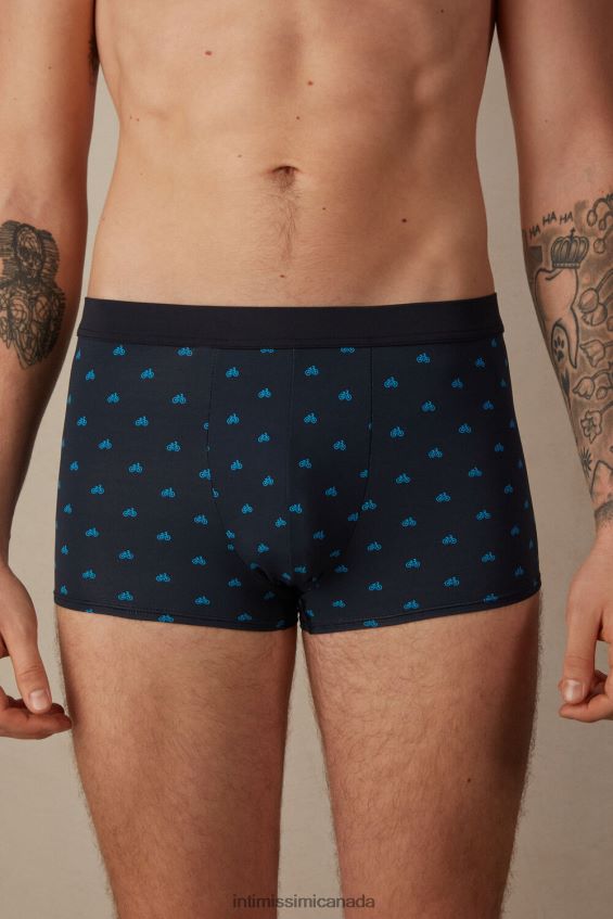 Underwear CA Intimissimi Men Microfibre Bicycle Boxers 178J-Bicycle-Print Midnight Blue DD6R6T46