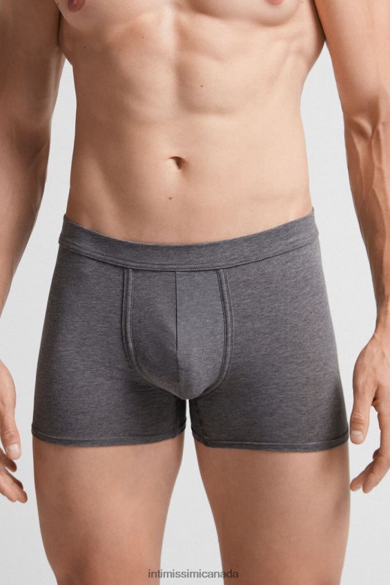 Underwear CA Intimissimi Men Natural Fresh Supima Cotton Boxers 5227-Charcoal Grey Melange DD6R6T51