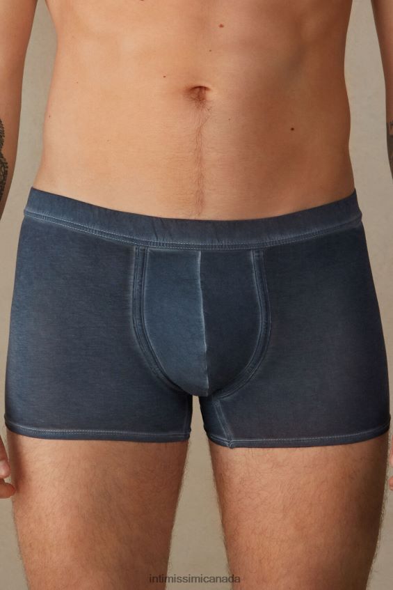 Underwear CA Intimissimi Men Natural Fresh Supima Cotton Boxers 857I-Dark Blue DD6R6T73