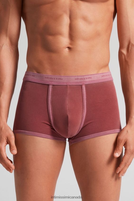 Underwear CA Intimissimi Men Natural Fresh Supima Cotton Boxers with Logo 392J-Bordeaux Del DD6R6T9