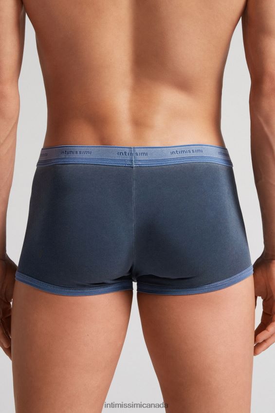 Underwear CA Intimissimi Men Natural Fresh Supima Cotton Boxers with Logo 394J-Blu Gas Del DD6R6T6