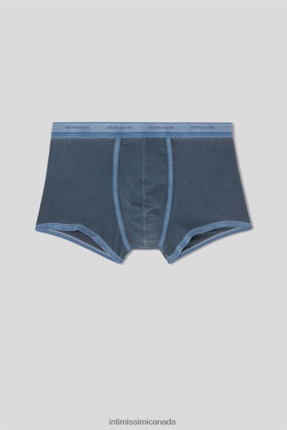 Underwear CA Intimissimi Men Natural Fresh Supima Cotton Boxers with Logo 394J-Blu Gas Del DD6R6T6