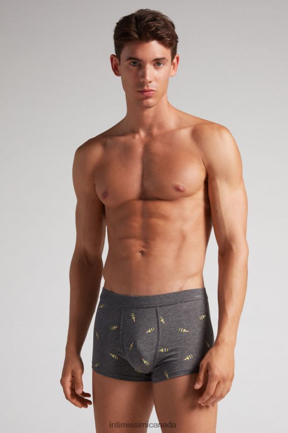 Underwear CA Intimissimi Men Natural Fresh Supima Rum Cotton Boxers 372J-Grafite Mel. St.Rum DD6R6T1