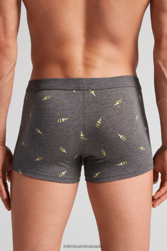 Underwear CA Intimissimi Men Natural Fresh Supima Rum Cotton Boxers 372J-Grafite Mel. St.Rum DD6R6T1