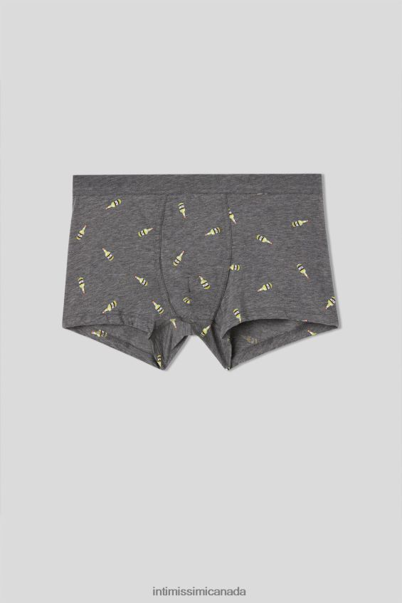 Underwear CA Intimissimi Men Natural Fresh Supima Rum Cotton Boxers 372J-Grafite Mel. St.Rum DD6R6T1