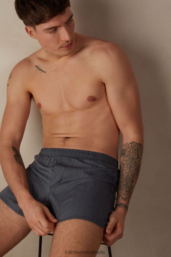 Underwear CA Intimissimi Men Print-Detail Boxers 173J-Blue Needlecord DD6R6T47