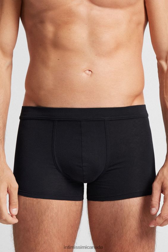 Underwear CA Intimissimi Men Stretch Cotton Push-Up Boxers 019-Black DD6R6T22