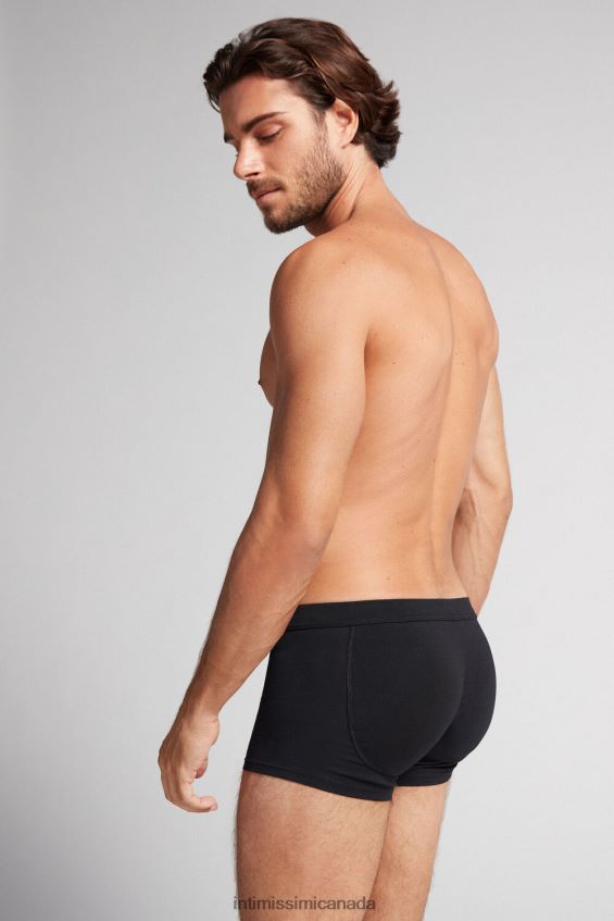 Underwear CA Intimissimi Men Stretch Cotton Push-Up Boxers 019-Black DD6R6T22