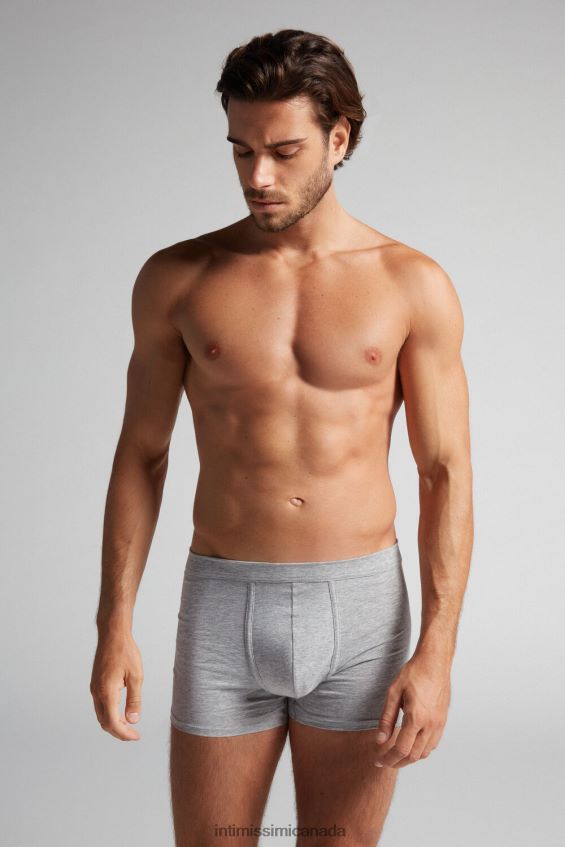 Underwear CA Intimissimi Men Supima Cotton Loose Fit Boxers 031-Light Grey Melange DD6R6T123