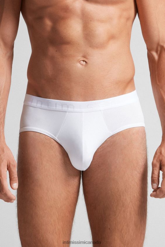 Underwear CA Intimissimi Men Microfiber Briefs with Logo Detail 001-White DD6R6T151
