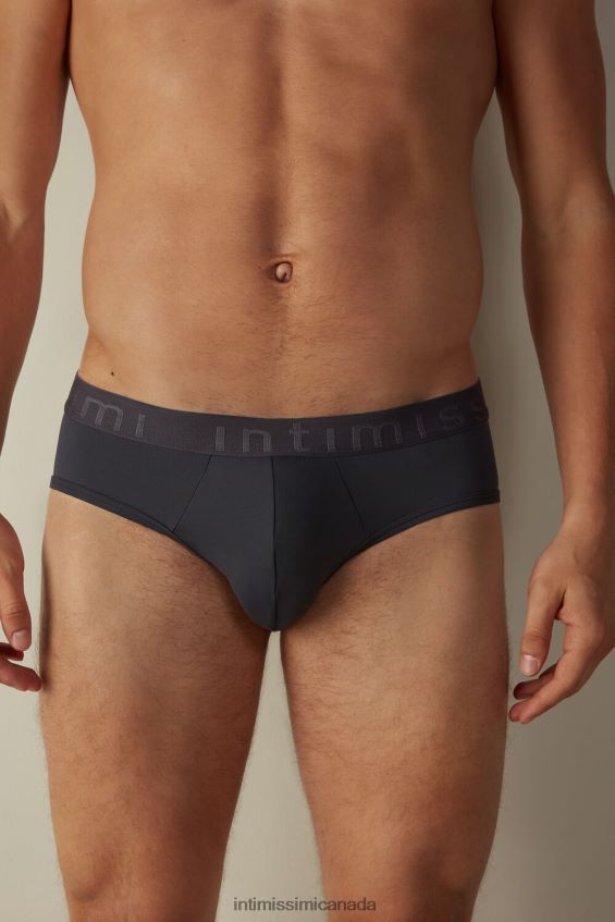 Underwear CA Intimissimi Men Microfiber Briefs with Logo Detail 9963-Soot Grey DD6R6T131
