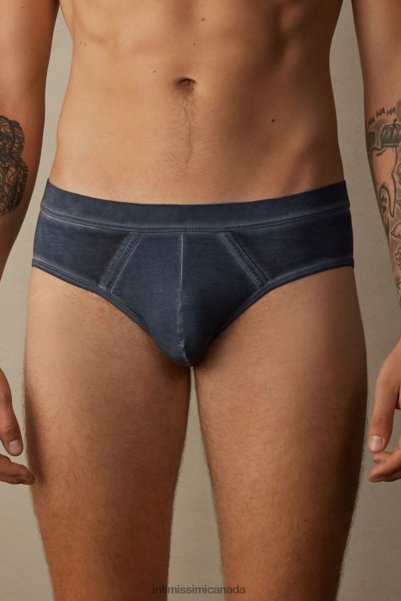 Underwear CA Intimissimi Men Natural Fresh Supima Cotton Briefs 857I-Dark Blue DD6R6T69