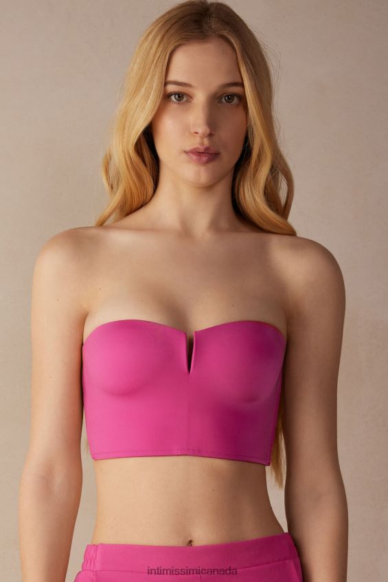 Underwear CA Intimissimi Women Ultralight Microfibre Bustier Bra Top 206J-Valentine Pink DD6R6T549