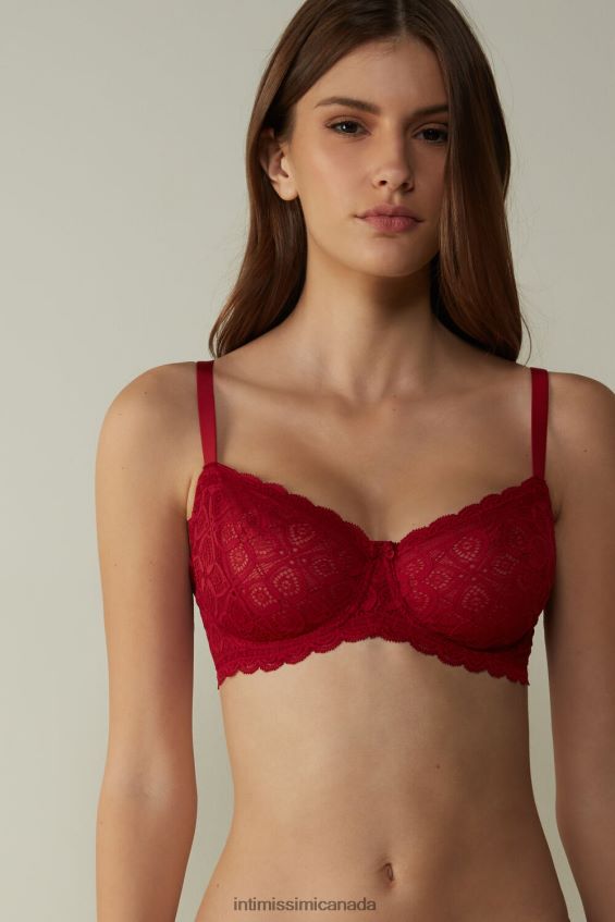 Underwear CA Intimissimi Women Daniela Lace Balconette Bra 1473-Red DD6R6T665