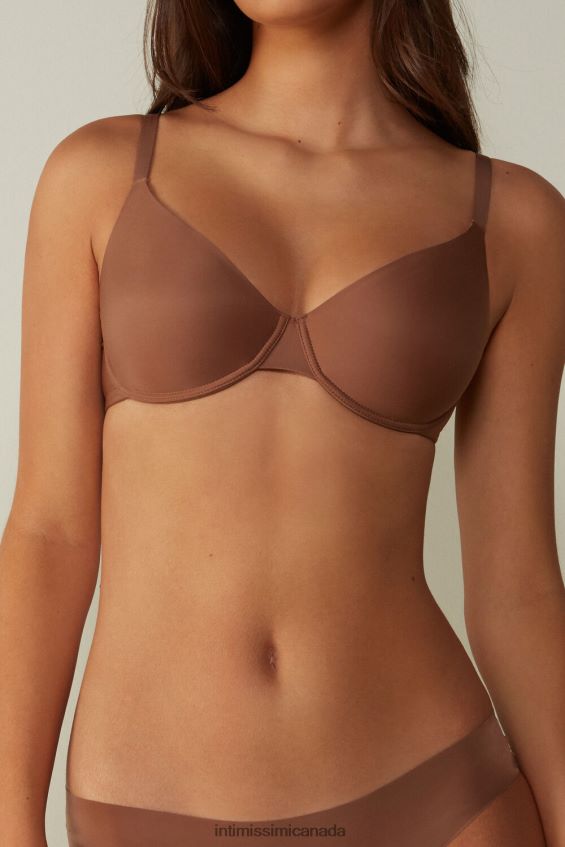 Underwear CA Intimissimi Women Francesca Ultralight Microfibre Balconette Bra 502I-Dark Beige DD6R6T698