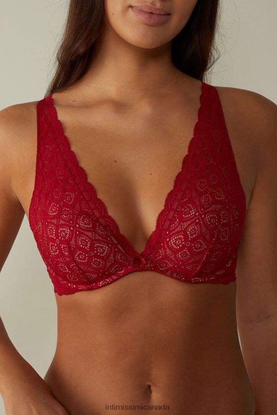 Underwear CA Intimissimi Women Giorgia Lace Balconette Bra 1473-Red DD6R6T666