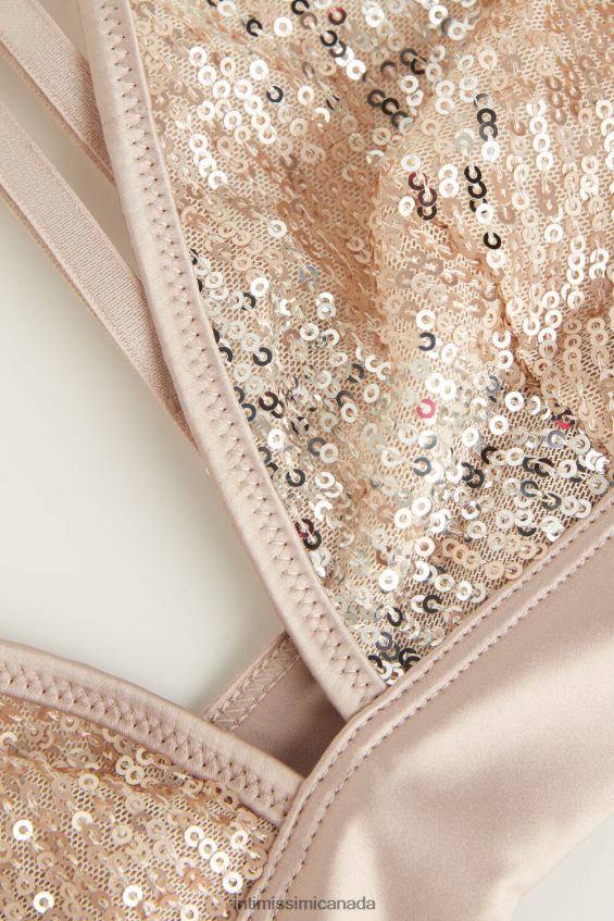 Underwear CA Intimissimi Women Glistening Charme Triangle Bra 237J-Natural/Silver DD6R6T535