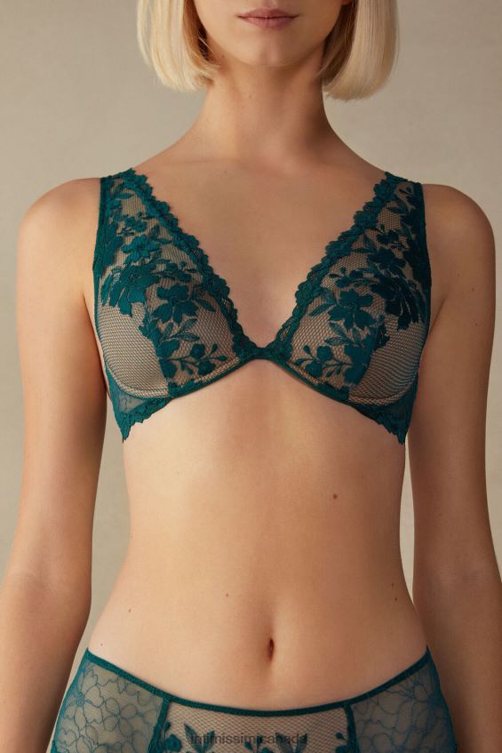 Underwear CA Intimissimi Women In Full Bloom Elena Balconette Bra 4572-Evergreen DD6R6T633
