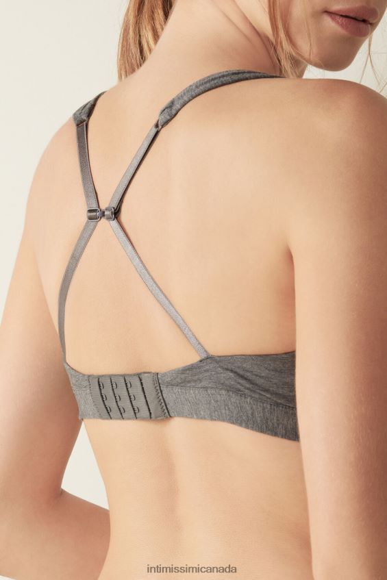 Underwear CA Intimissimi Women Lara Cotton Triangle Bra 616I-Cloud Grey Blend DD6R6T752