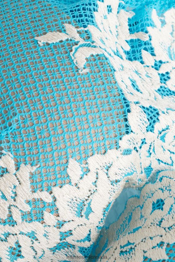 Underwear CA Intimissimi Women Pretty Flowers Giorgia Balconette Bra 233J-Digital Turquoise/Ivory DD6R6T573