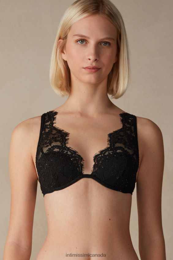 Underwear CA Intimissimi Women Time to Shine Elena Balconette Bra 019-Black DD6R6T622