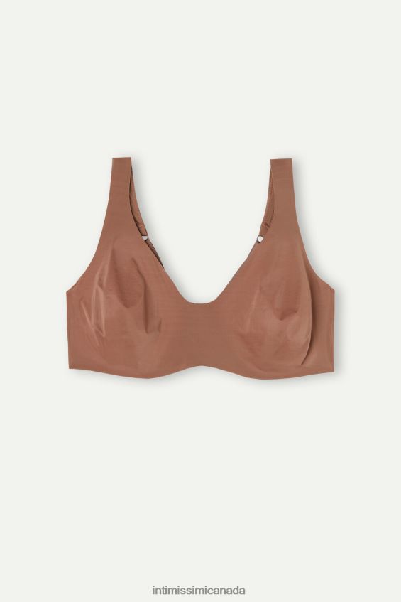 Underwear CA Intimissimi Women Ultralight Microfibre Greta Balconette Bra 502I-Dark Beige DD6R6T489