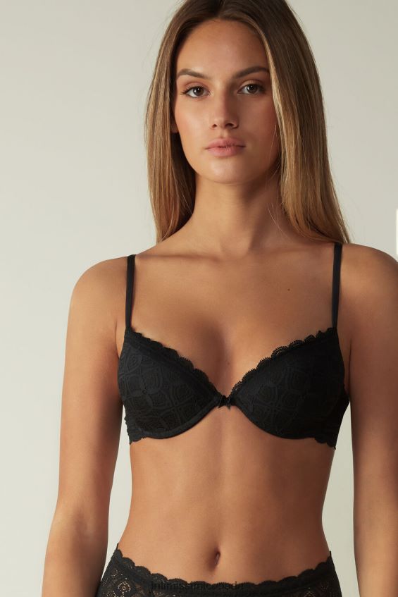 Underwear CA Intimissimi Women Bellissima Lace Push-Up Bra 019-Black DD6R6T712