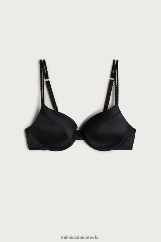 Underwear CA Intimissimi Women Bellissima Silk Push-Up Bra 019-Black DD6R6T799