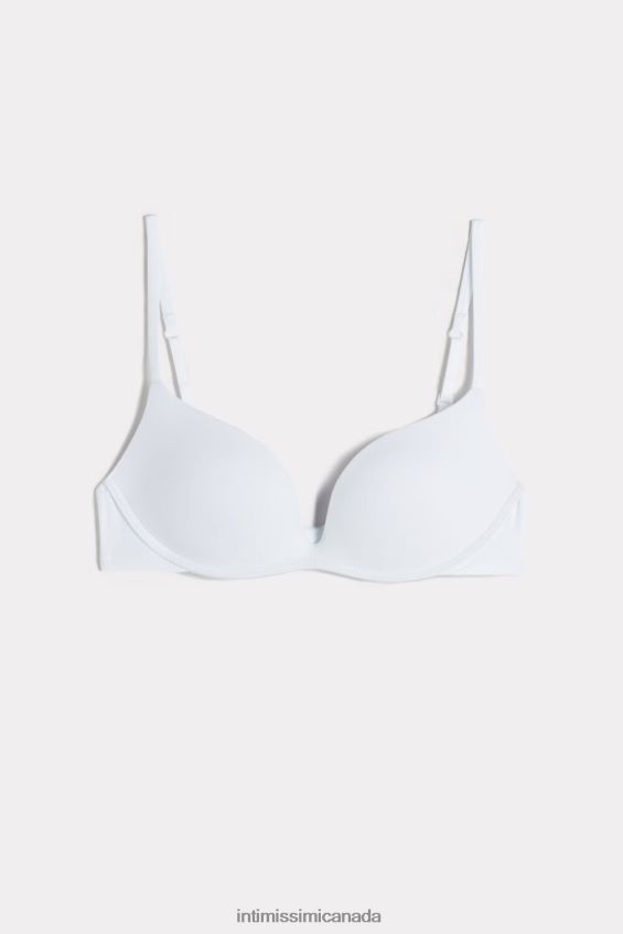 Underwear CA Intimissimi Women Gioia B Cup Microfibre Super Push-Up Bra 001-White DD6R6T790