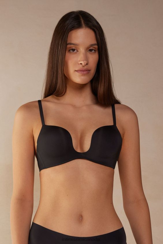Underwear CA Intimissimi Women Monica Ultralight Microfibre Push-Up Bra 019-Black DD6R6T507