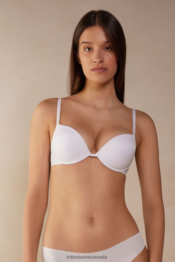 Underwear CA Intimissimi Women Simona Ultralight Microfibre Super Push-Up Bra 001-White DD6R6T504