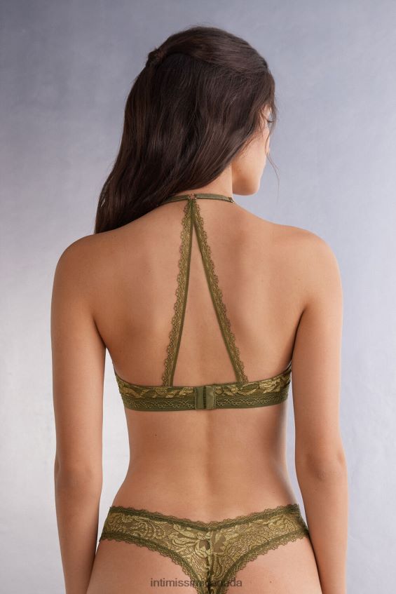 Underwear CA Intimissimi Women Tiziana Golden Goddess Triangle Bra 333J-Green Moss/Oro DD6R6T457