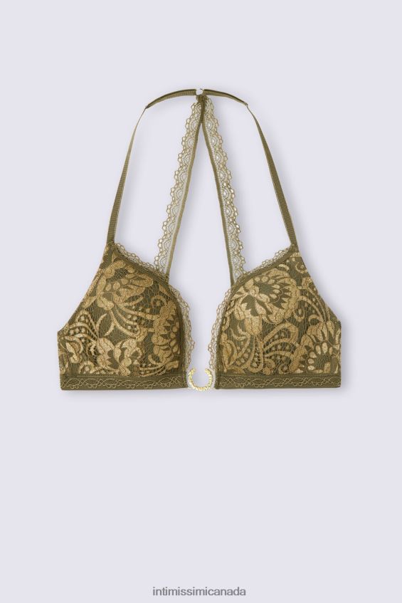 Underwear CA Intimissimi Women Tiziana Golden Goddess Triangle Bra 333J-Green Moss/Oro DD6R6T457