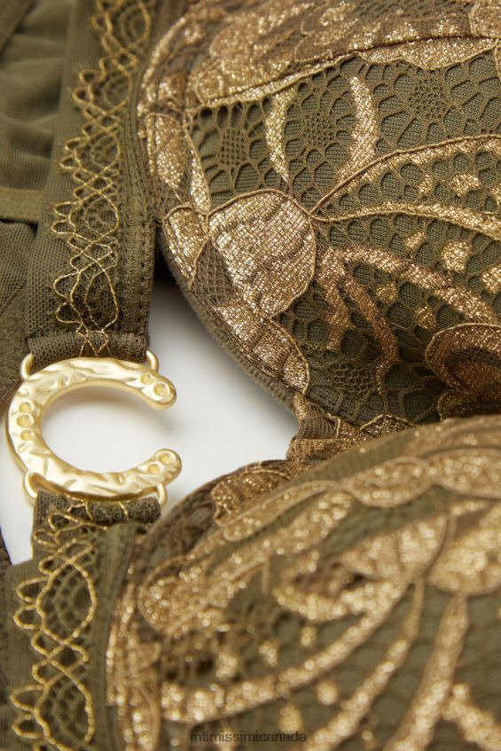 Underwear CA Intimissimi Women Tiziana Golden Goddess Triangle Bra 333J-Green Moss/Oro DD6R6T457