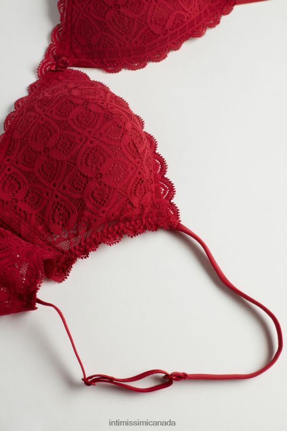 Underwear CA Intimissimi Women Tiziana Lace Triangle Bra 1473-Red DD6R6T661