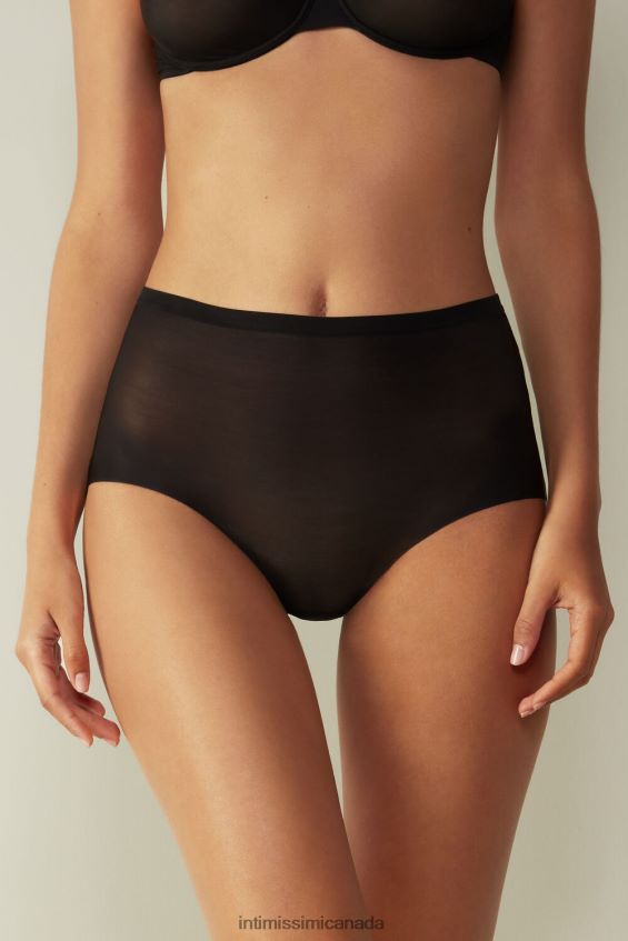 Underwear CA Intimissimi Women Invisible Touch French Knickers 019-Black DD6R6T1146