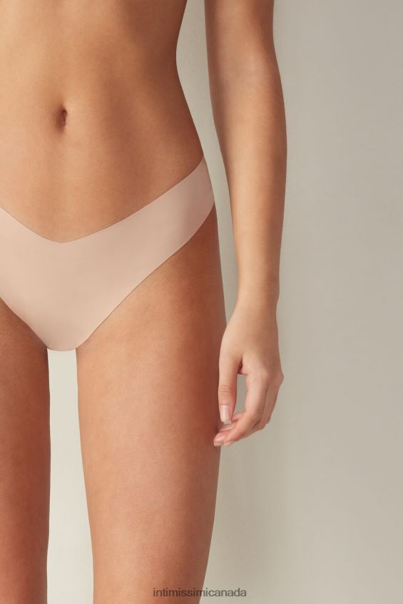 Underwear CA Intimissimi Women 80s Style Ultralight Microfibre Brazilian Briefs 044-Soft Beige DD6R6T1115