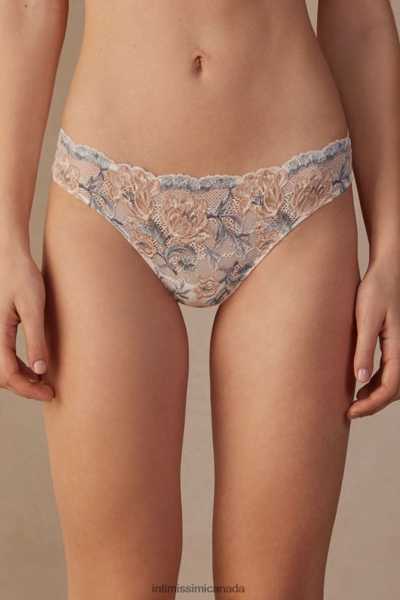 Underwear CA Intimissimi Women Ephemeral Beauty Brazilian Briefs 990I-Autumn Beauty Ivory Floral Print DD6R6T938