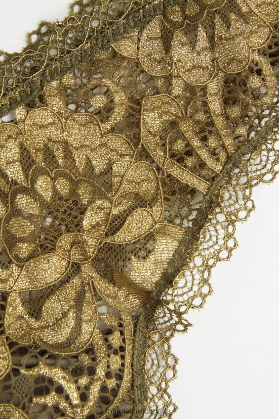 Underwear CA Intimissimi Women Golden Goddess 80s-Style Brazilian Briefs 333J-Green Moss/Oro DD6R6T840