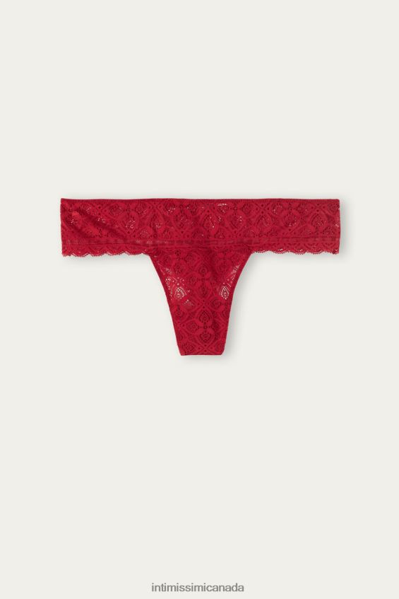 Underwear CA Intimissimi Women Lace Brazilian Briefs 1473-Red DD6R6T1037