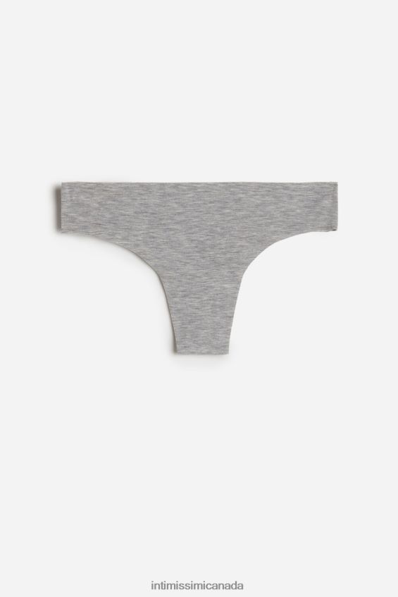 Underwear CA Intimissimi Women Laser-cut Cotton Brazilian Underwear 031-Light Grey Melange DD6R6T1183