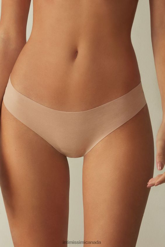 Underwear CA Intimissimi Women Laser-cut Cotton Brazilian Underwear 044-Soft Beige DD6R6T1181