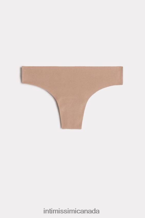 Underwear CA Intimissimi Women Laser-cut Cotton Brazilian Underwear 044-Soft Beige DD6R6T1181